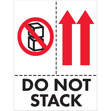3 x 4" - "Do Not Stack" Labels