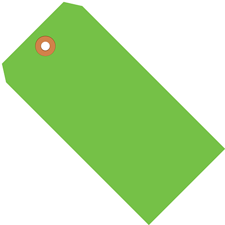 2 <span class='fraction'>3/4</span> x 1 <span class='fraction'>3/8</span>" Green 13 Pt. Shipping Tags