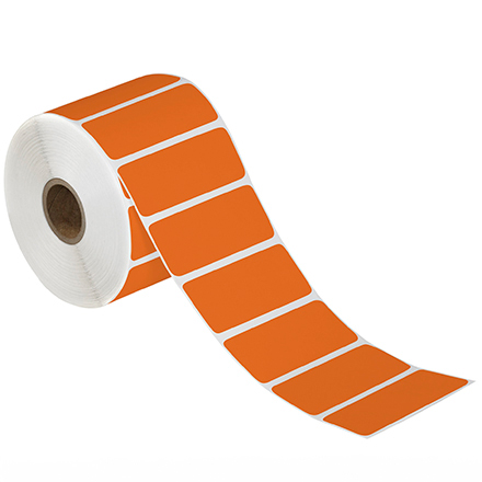 3 x 1" Orange Desktop Direct Thermal Label